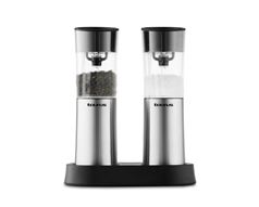 Taurus Salt And Pepper Grinder Stainless Steel Battery Operated "Spice Sync" 